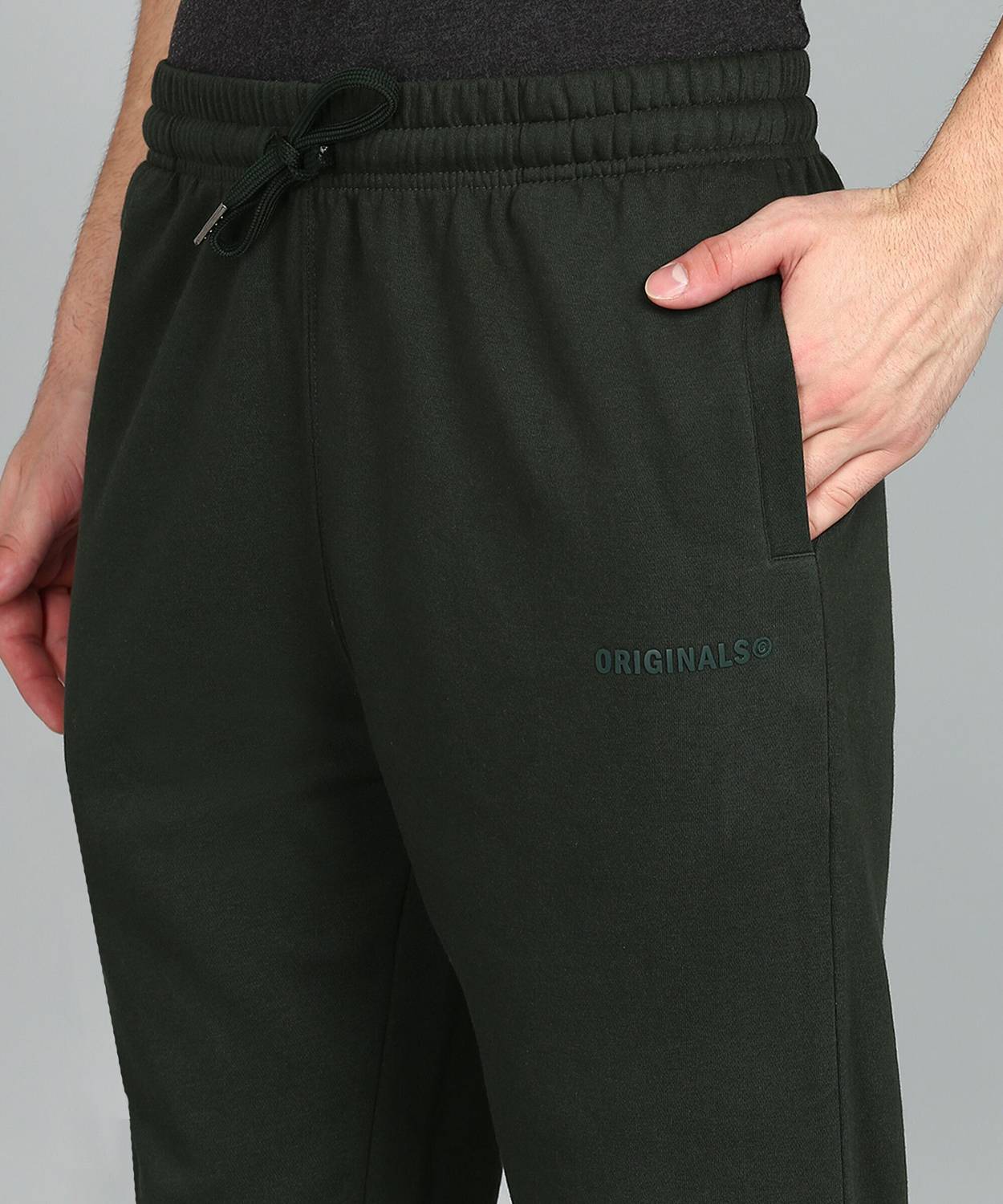 Alan Jones Solid Men Green Track Pants - Image 4