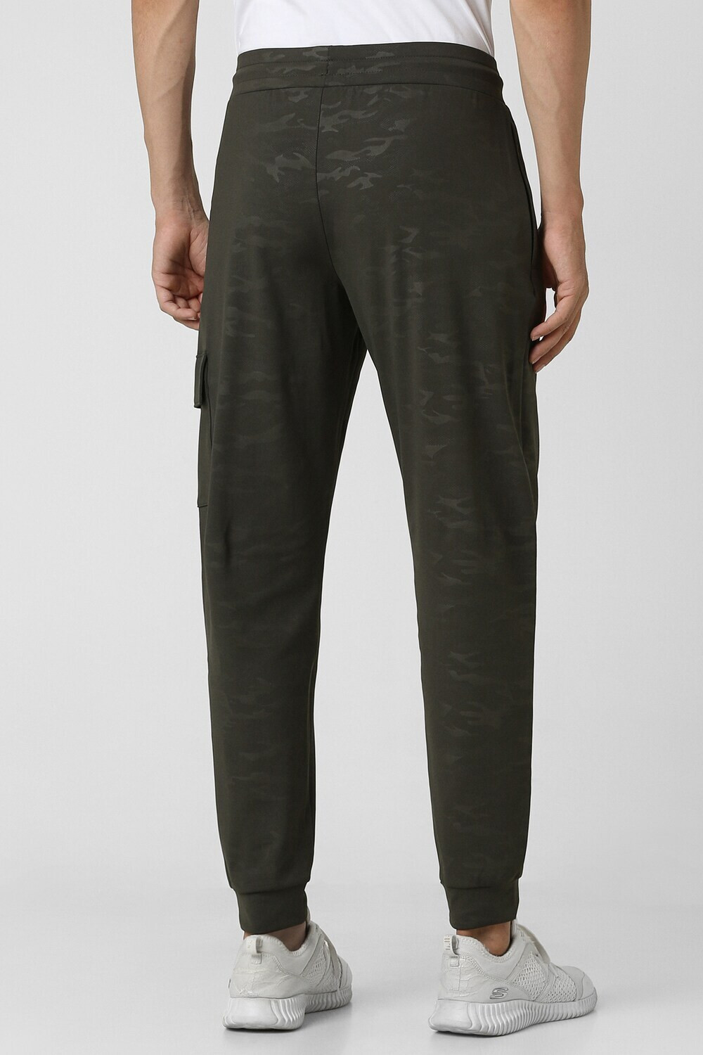 Image of VAN HEUSEN Printed Men Olive Track Pants