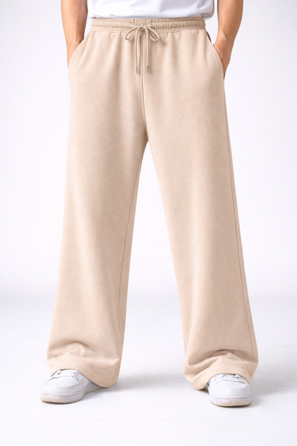 Image of VELVET ROOTS Solid Men & Women Black, Beige Track Pants