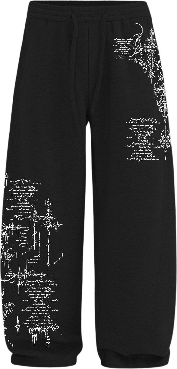 Image of Eshaaver Printed Men & Women Black Track Pants
