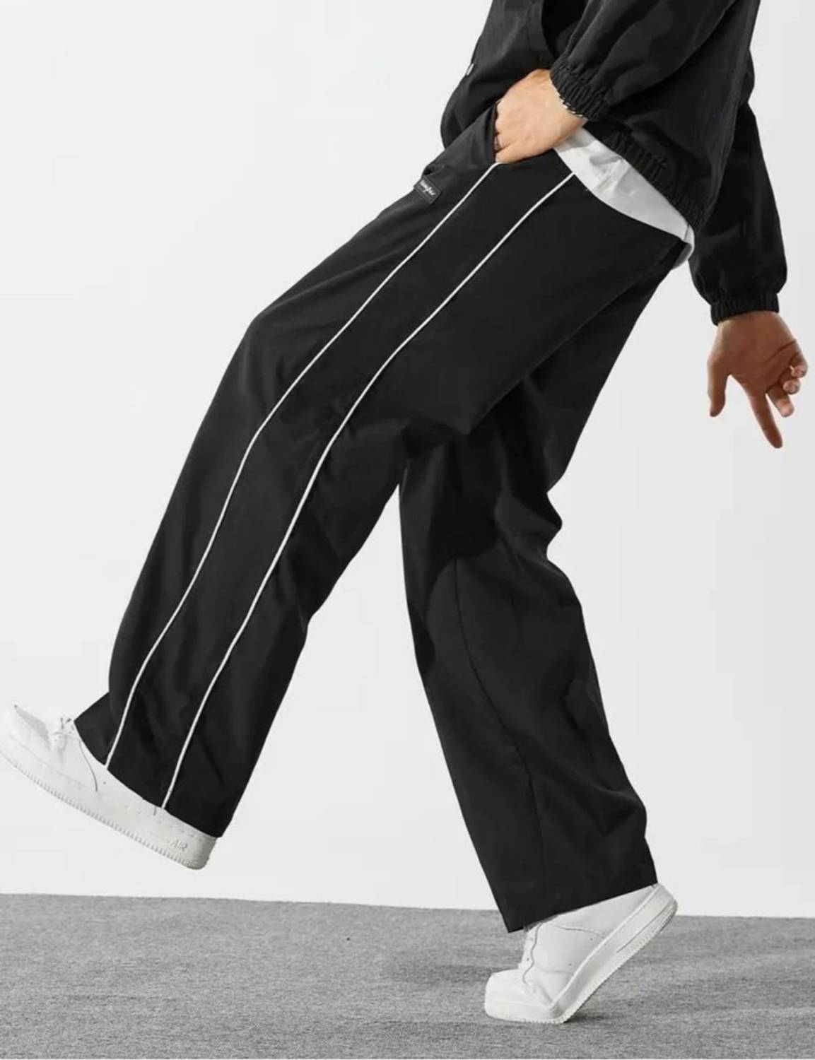 Blacktail Striped Black Track Pants - Image 5