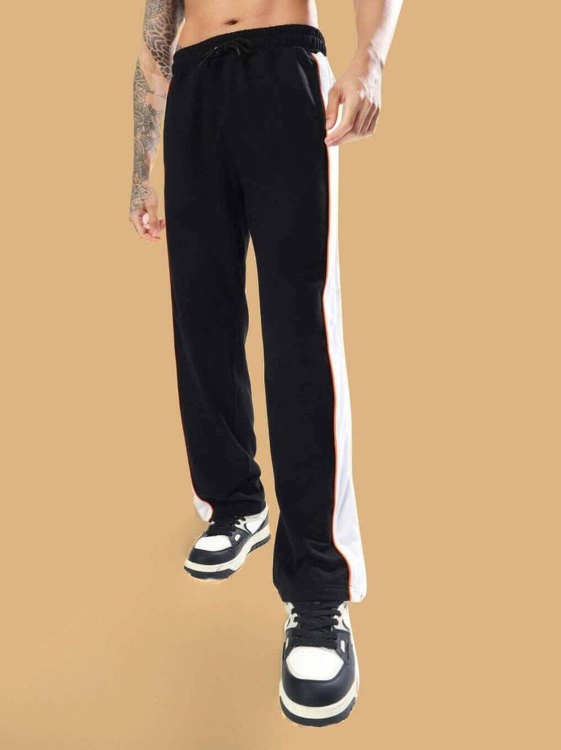 Genzclassic Colorblock Black Track Pants - Image 3