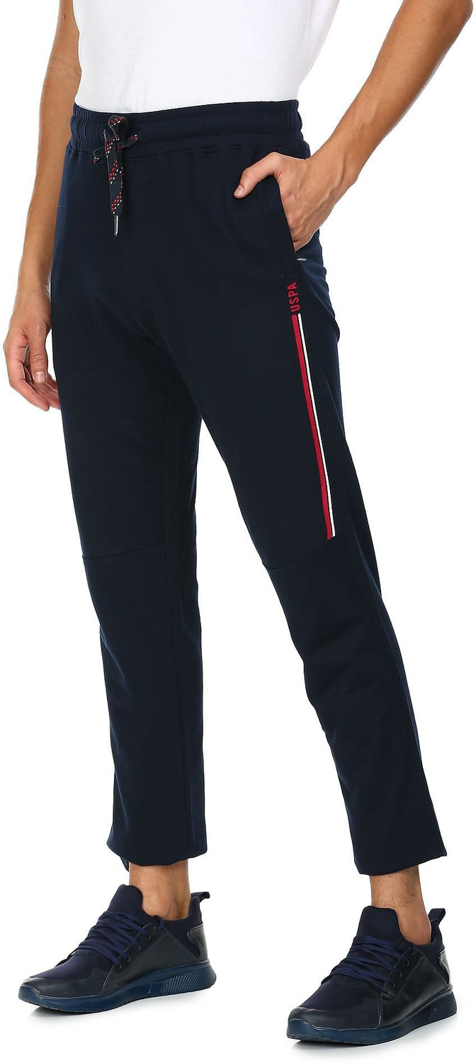Image of U.S. POLO ASSN. Solid Men Blue Track Pants