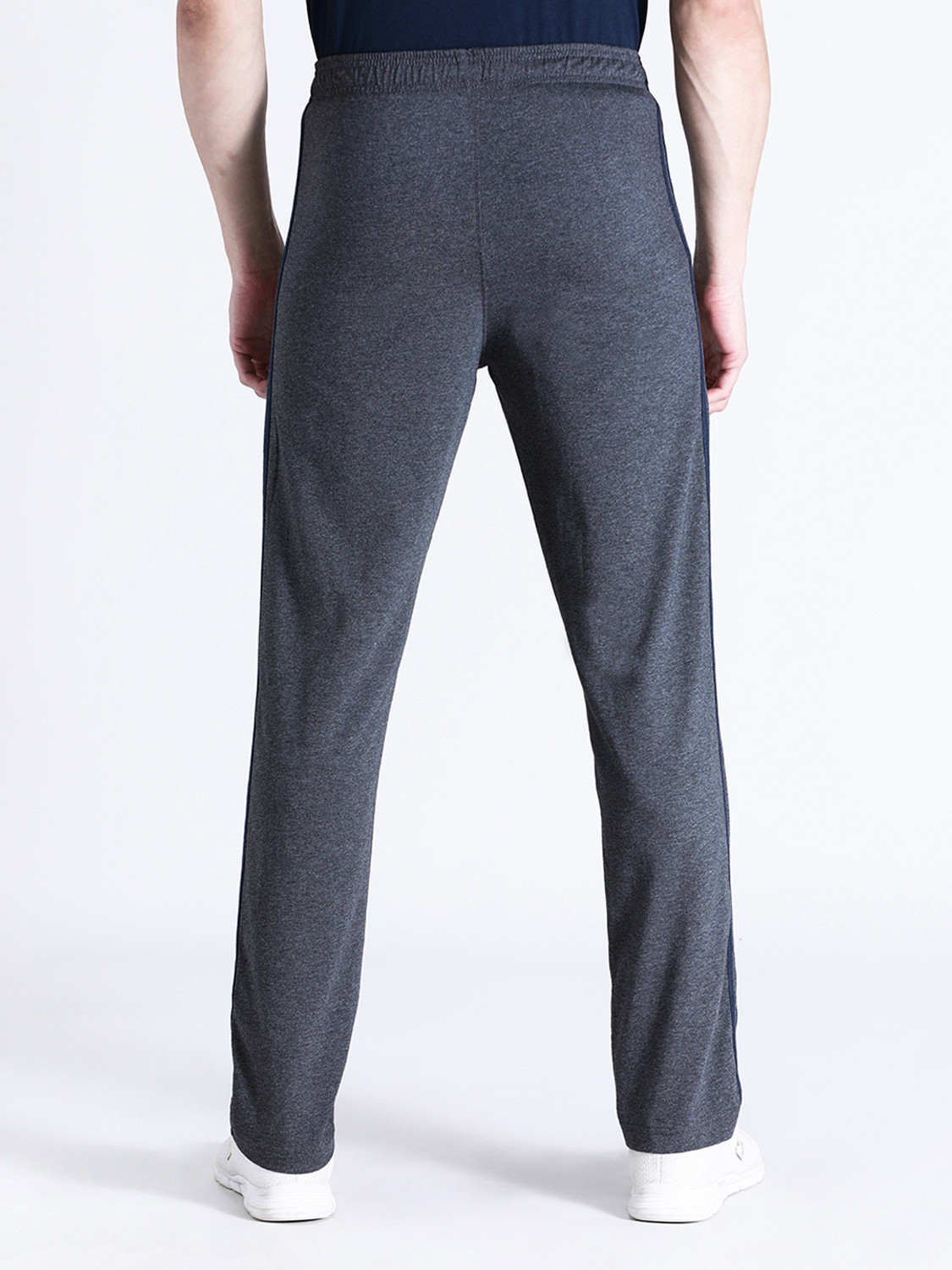 Image of CROCODILE Solid Men Grey Track Pants
