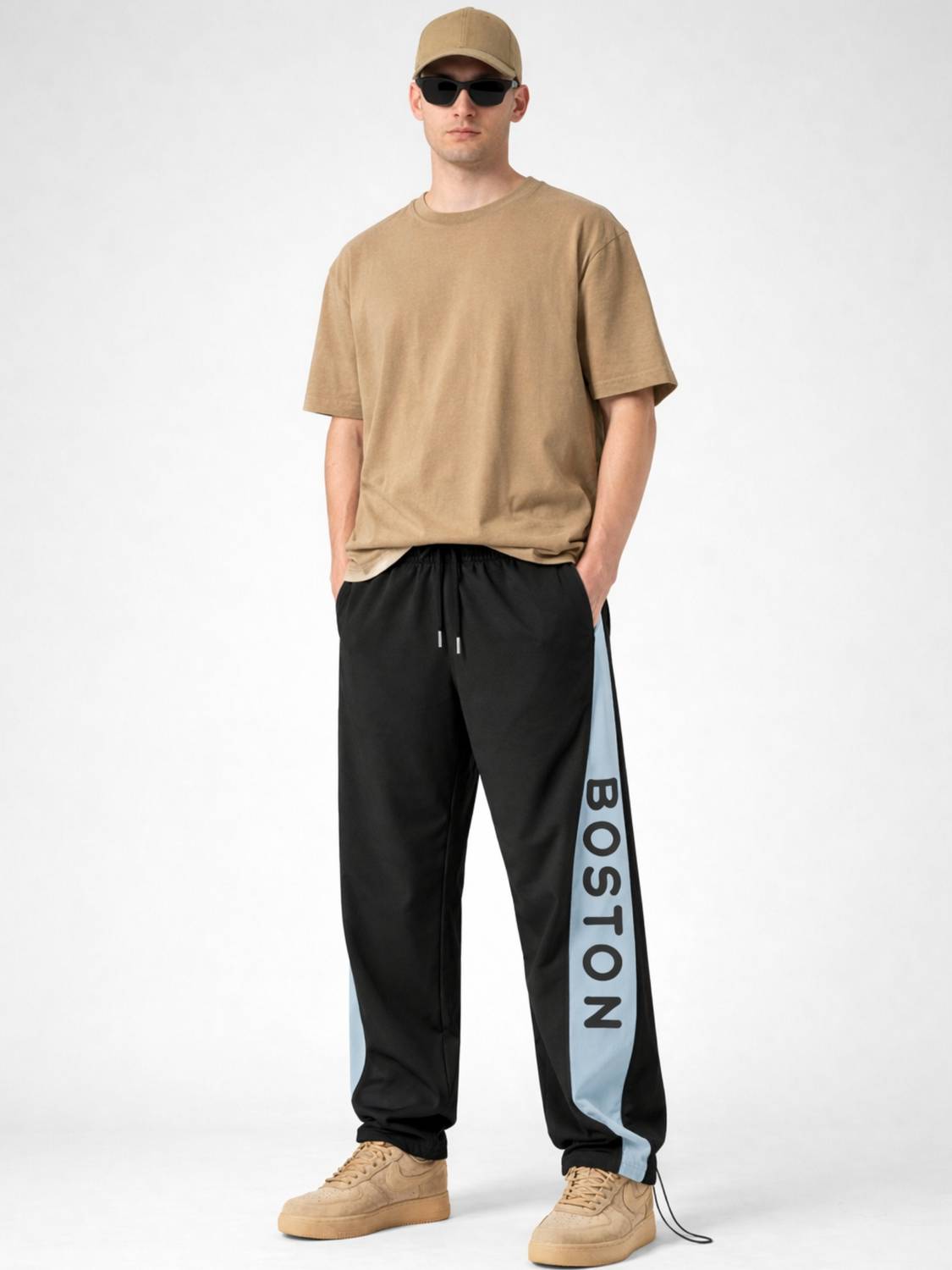 Jump Cuts Men Black, Grey Track Pants - Image 5