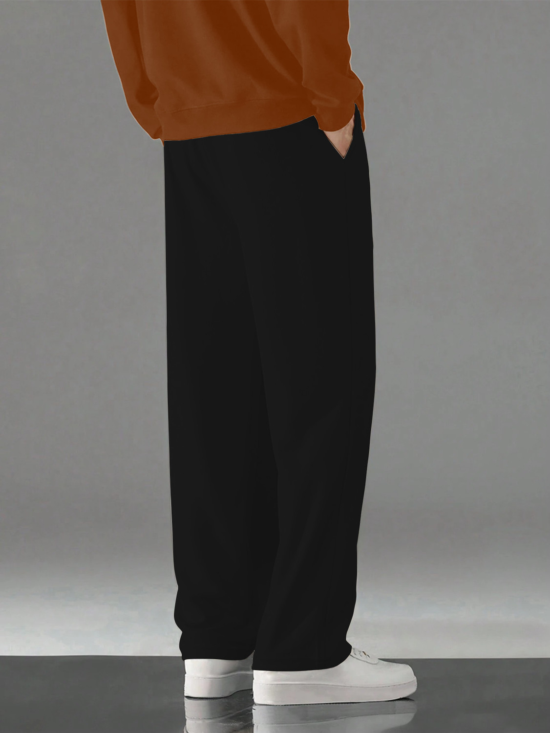 Image of KAJARU Solid Men Black Track Pants