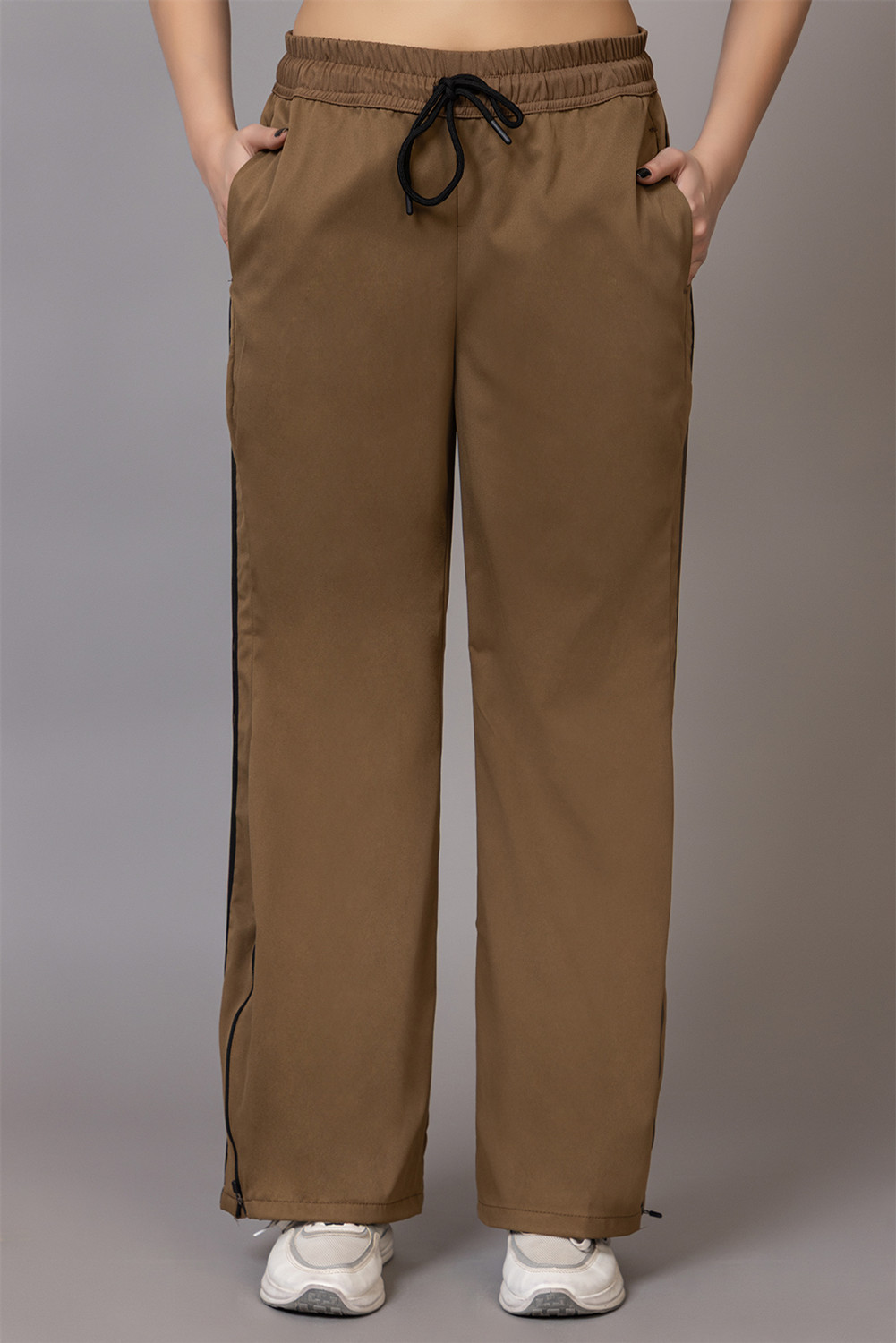 BAYSTREET Striped Women Brown Track Pants