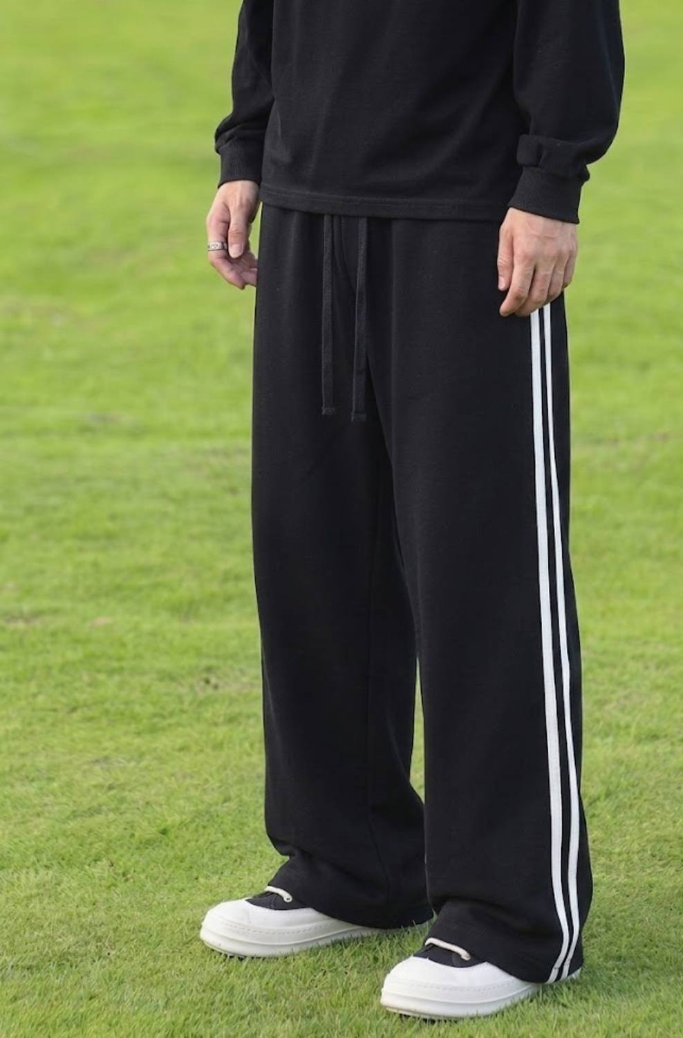Dockstreet Striped White Track Pants - Image 2