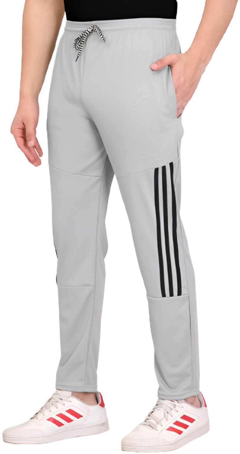 Image of harmin enterprise Striped Men Black, Grey Track Pants