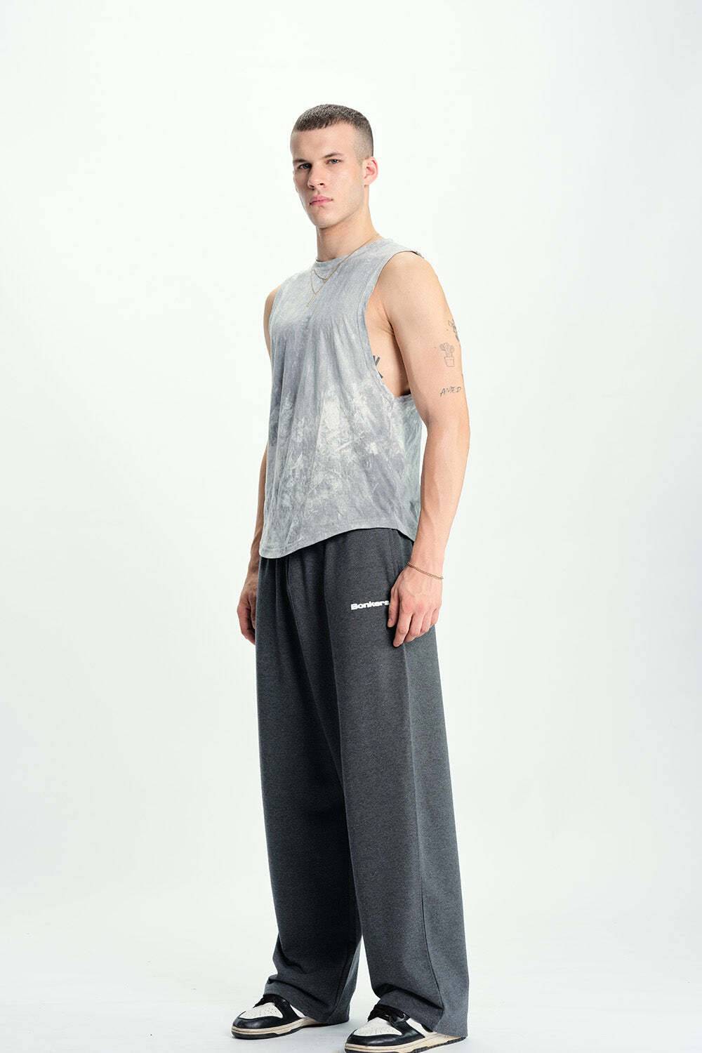 Bonkers Solid Men Black Track Pants - Image 5