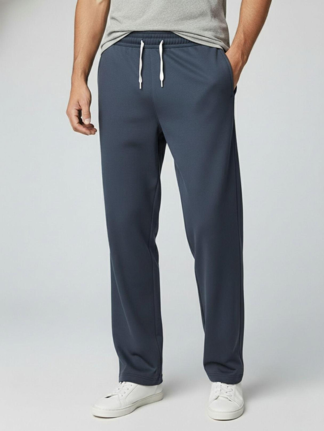 Image of INDICLUB Loose Fit Men Grey Trousers