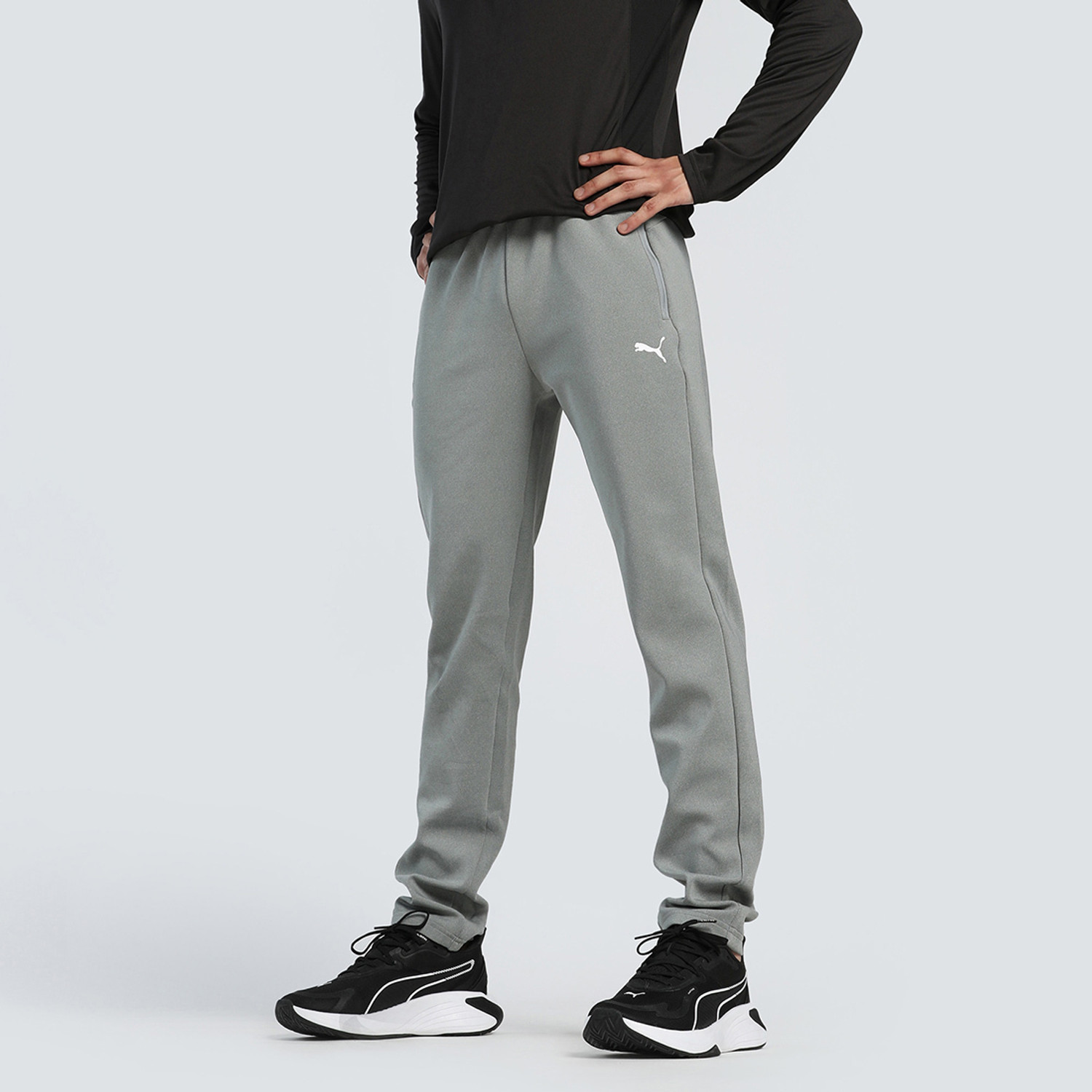 Image of PUMA Solid Men Grey Track Pants