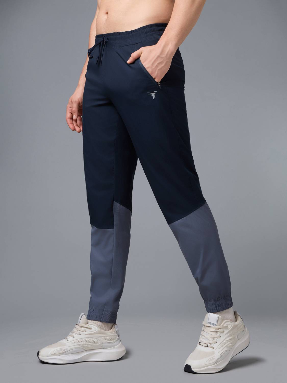 TECHNOSPORT Colorblock Men Blue Track Pants - Image 3
