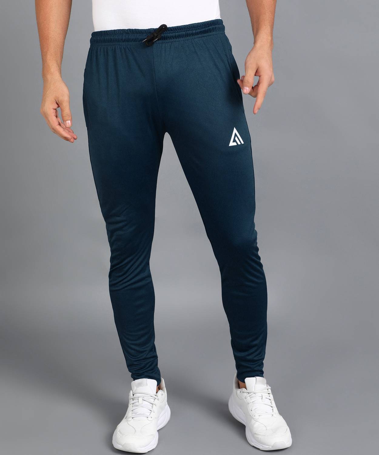 Adrenex Solid Men Dark Blue Track Pants