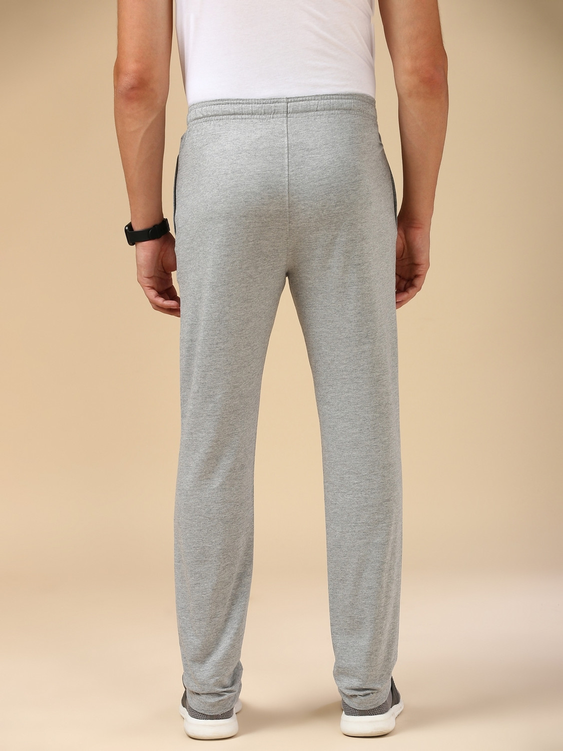 Image of VAN HEUSEN Solid Men Grey Track Pants