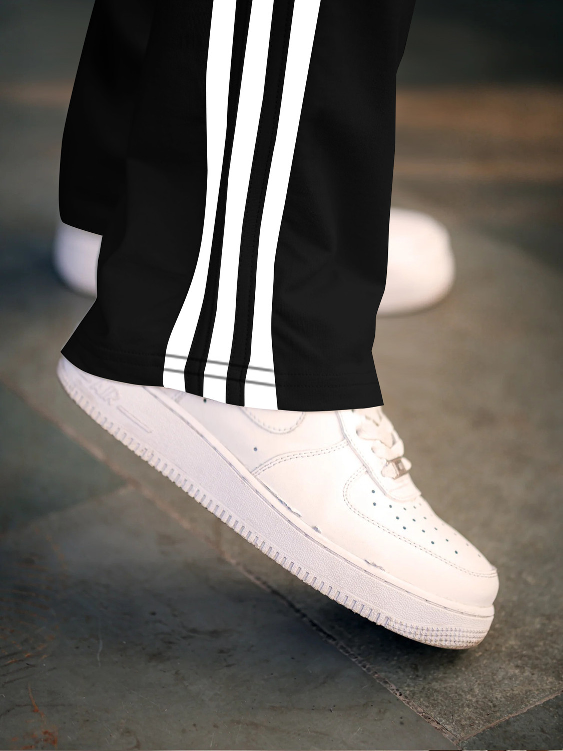 Image of KAJARU Striped Men Black Track Pants