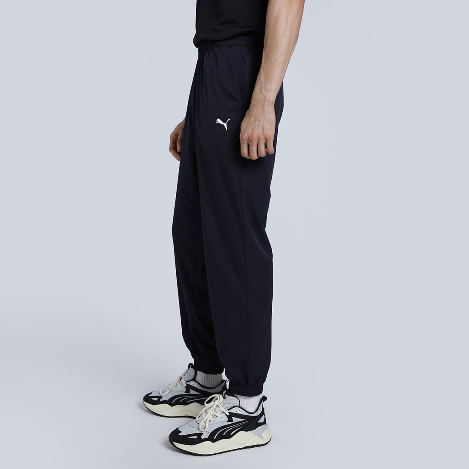 Image of PUMA Solid Men Blue Track Pants