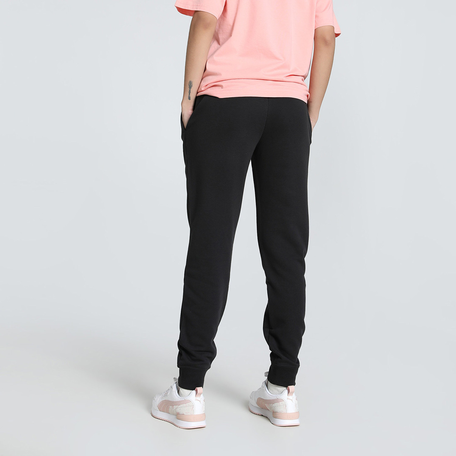 Image of PUMA Solid Women Black Track Pants
