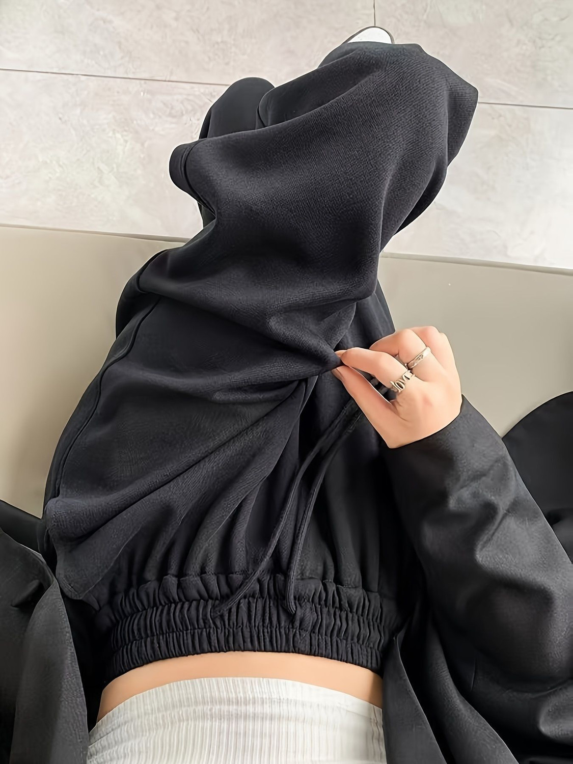 Image of PROGENY Solid Women Black Track Pants