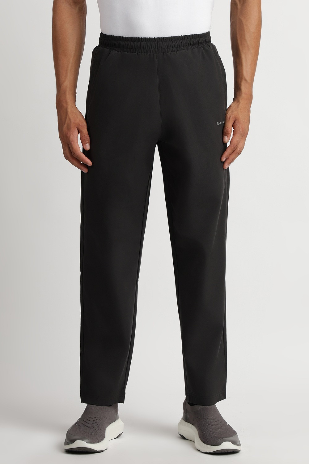 Image of REEBOK Printed Men Black Track Pants