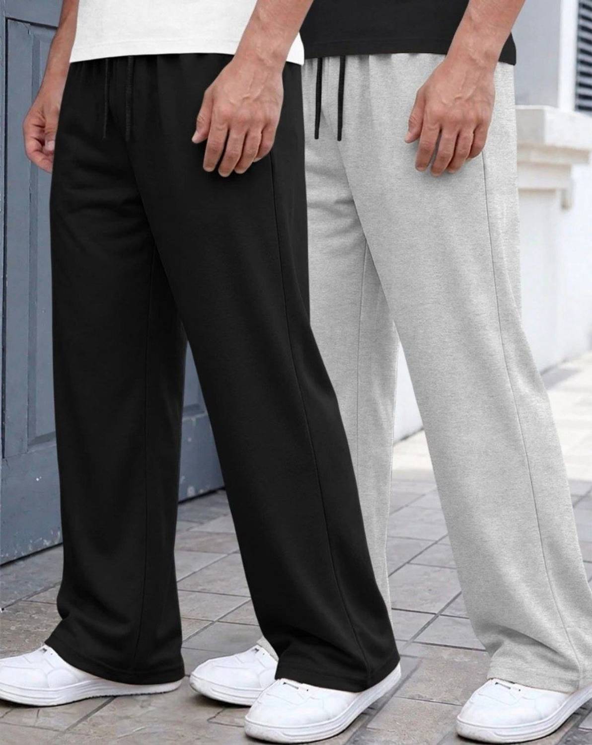 SELL4U Men Grey, Black Track Pants (Pack of 2) - Image 4