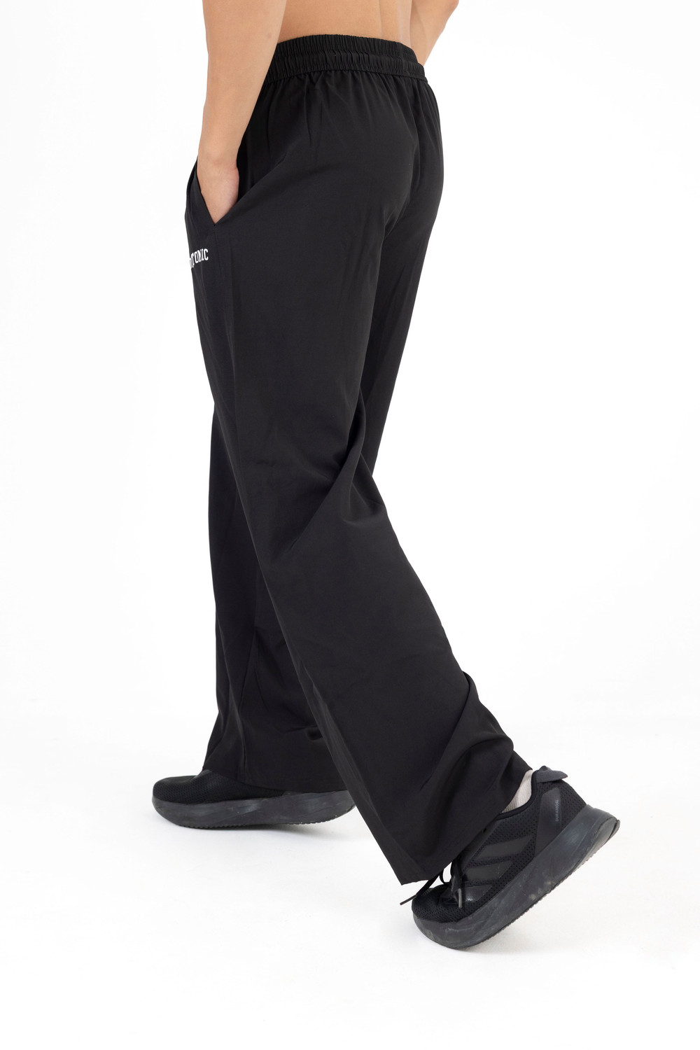 Image of COITONIC Printed Men Black Track Pants