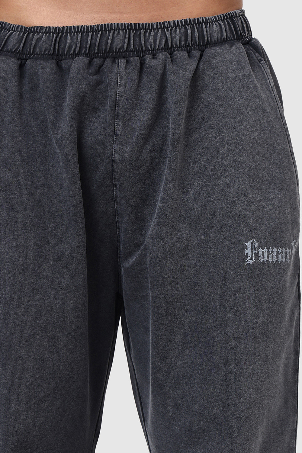 Image of FuaarK Solid Men Grey Track Pants