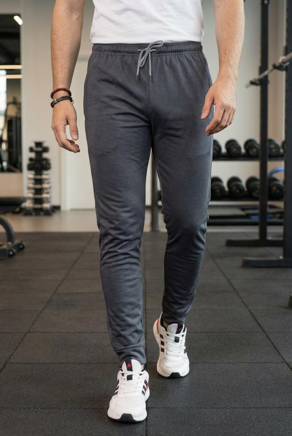 Image of ANAND Solid Men Grey Track Pants