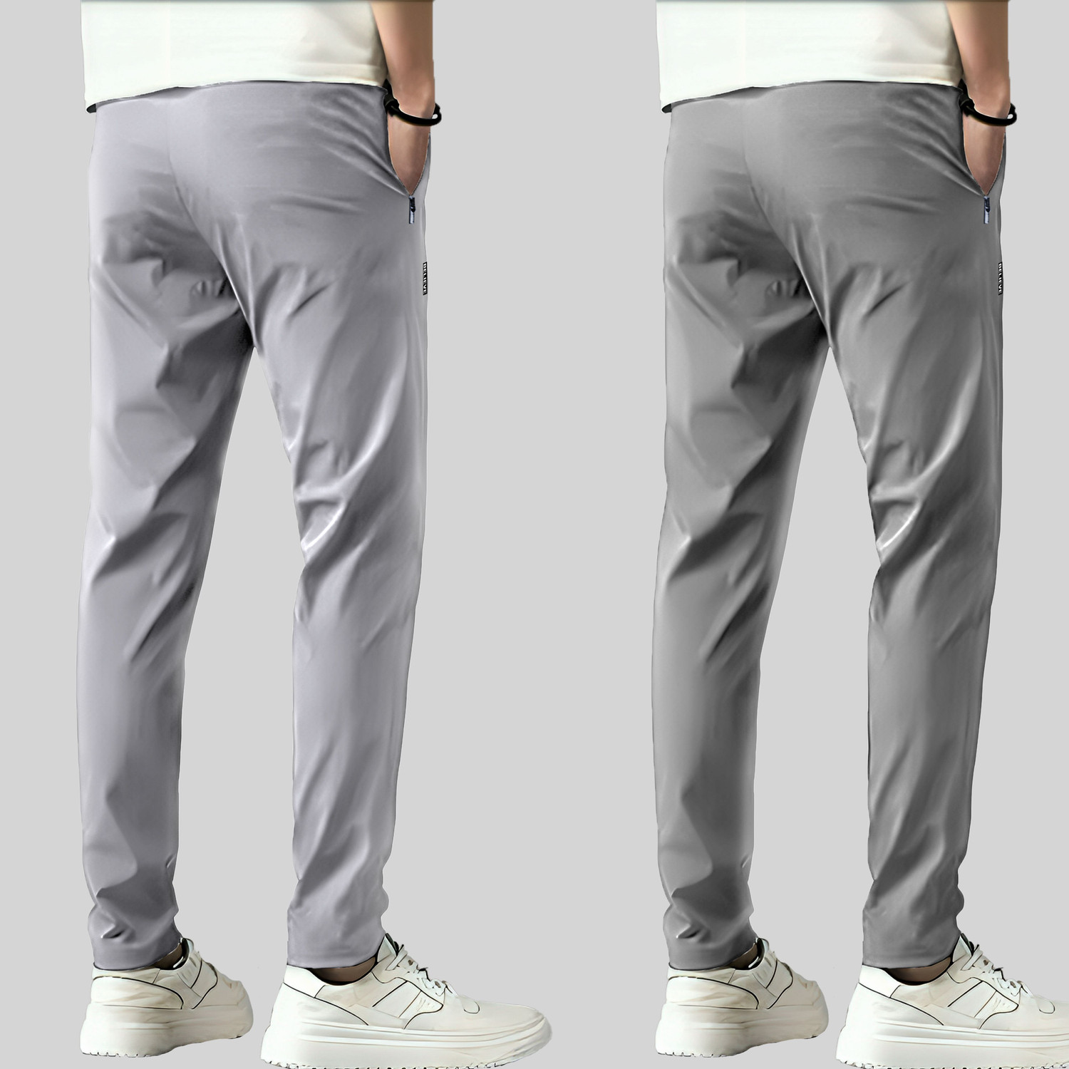 Image of Joggers Park Printed Men Grey Track Pants