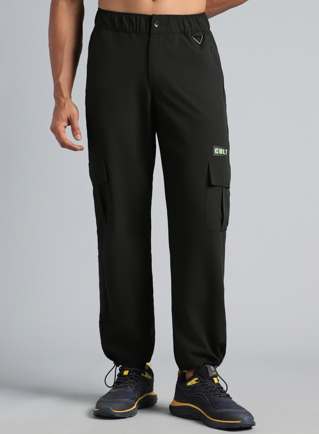 Image of Cult Men Striped Black Track Pants