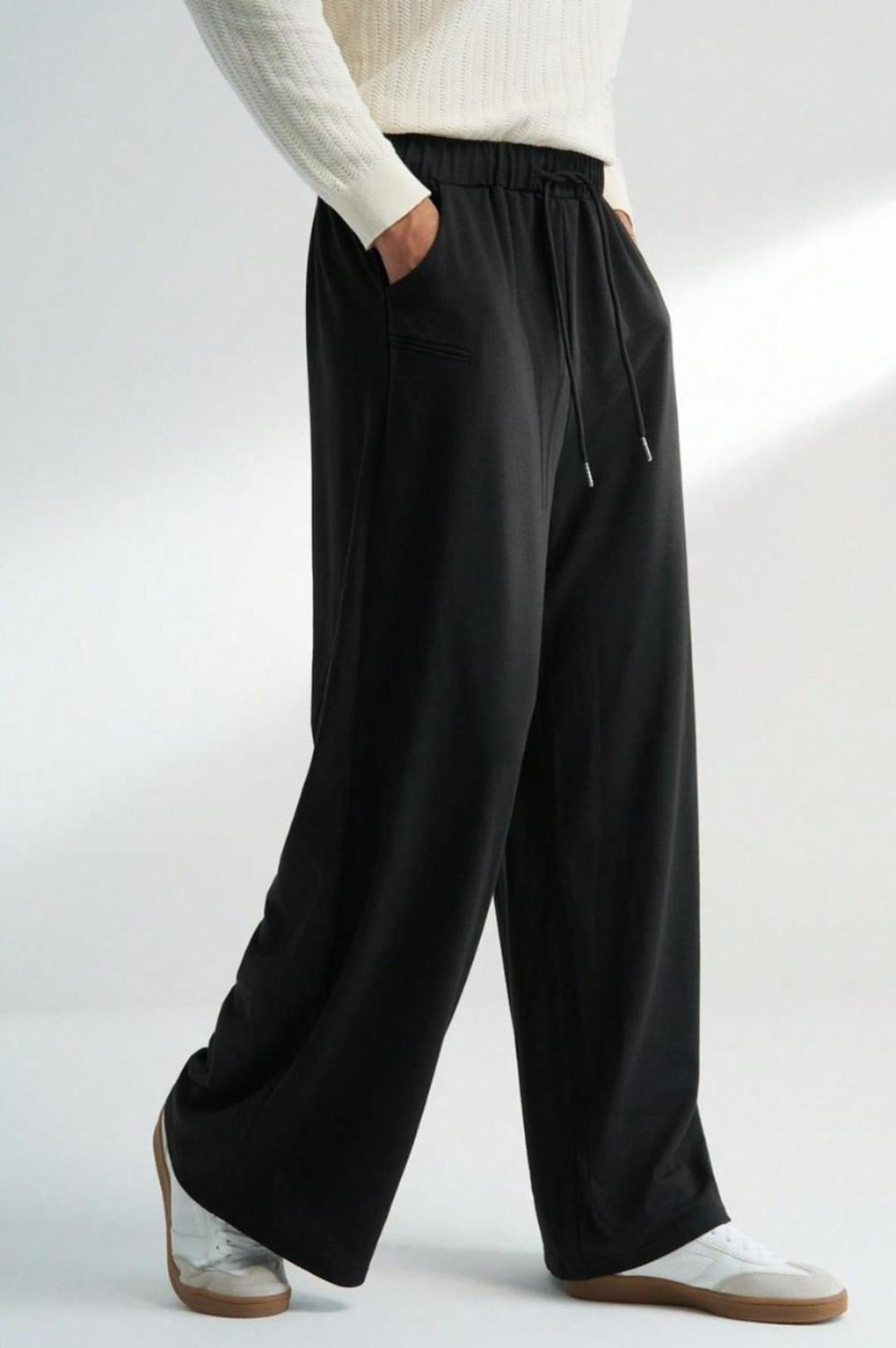 Image of Dockstreet Solid Men Black Track Pants