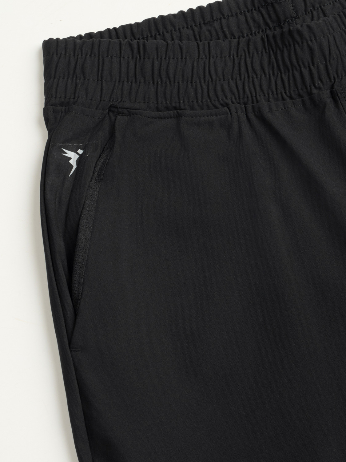 Image of TECHNOSPORT Solid Men Black Track Pants