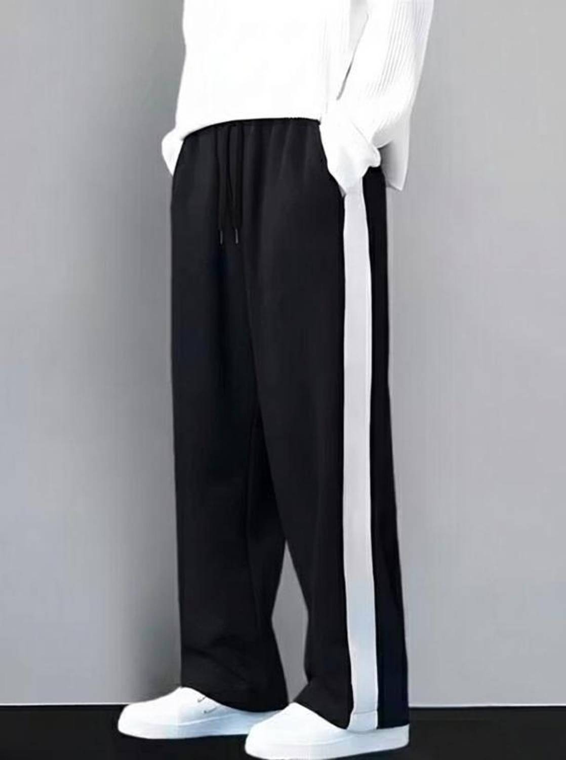 STITCHCOUNTER Solid Men Black Track Pants - Buy STITCHCOUNTER