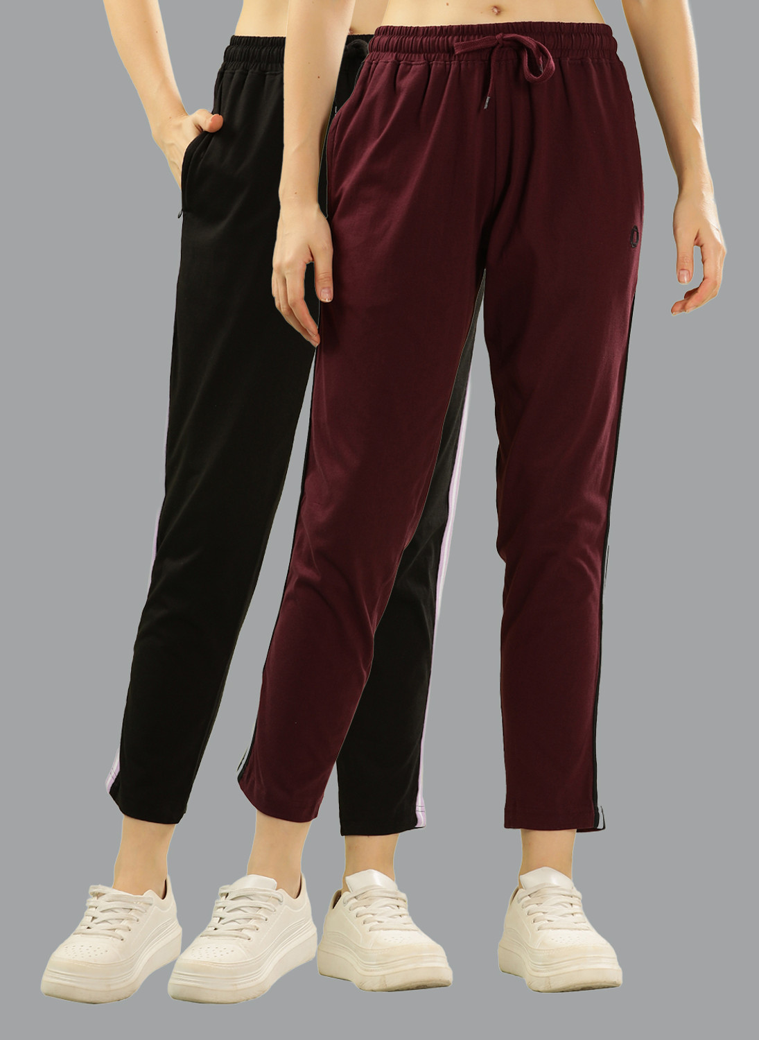 Image of Dollar Solid Women Multicolor Track Pants