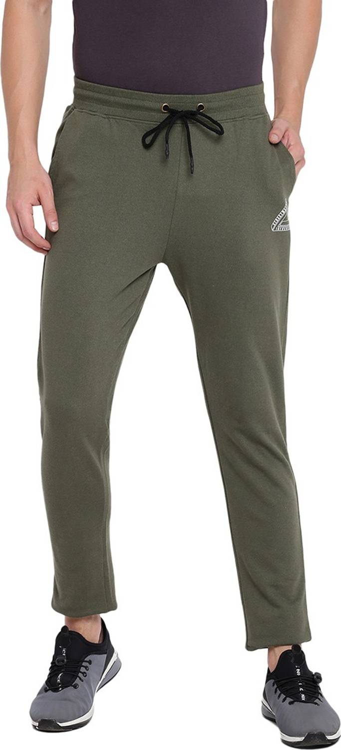abof by Aditya Birla Solid Men Green Track Pants