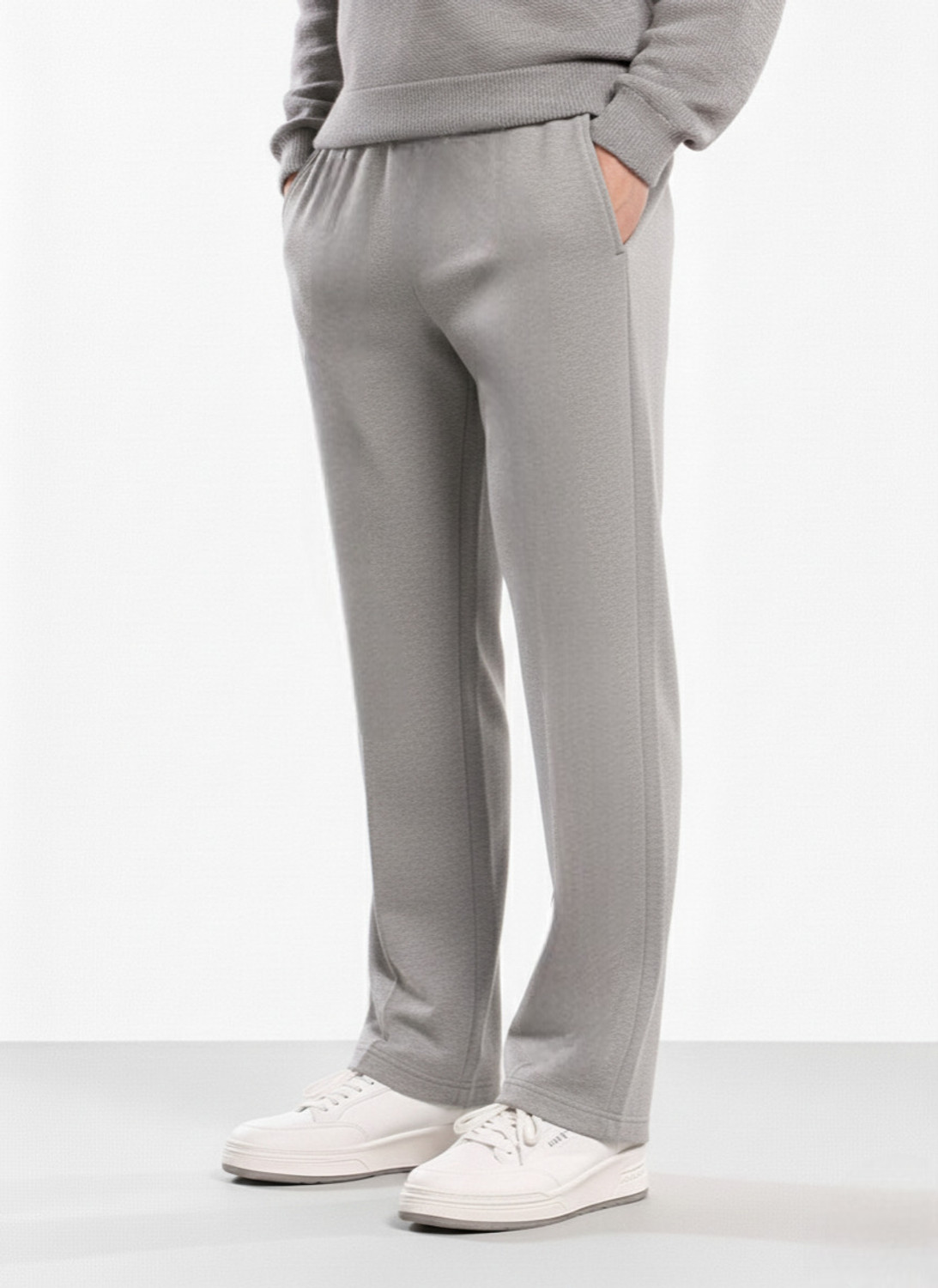 Image of Dockstreet Solid Men Grey Track Pants
