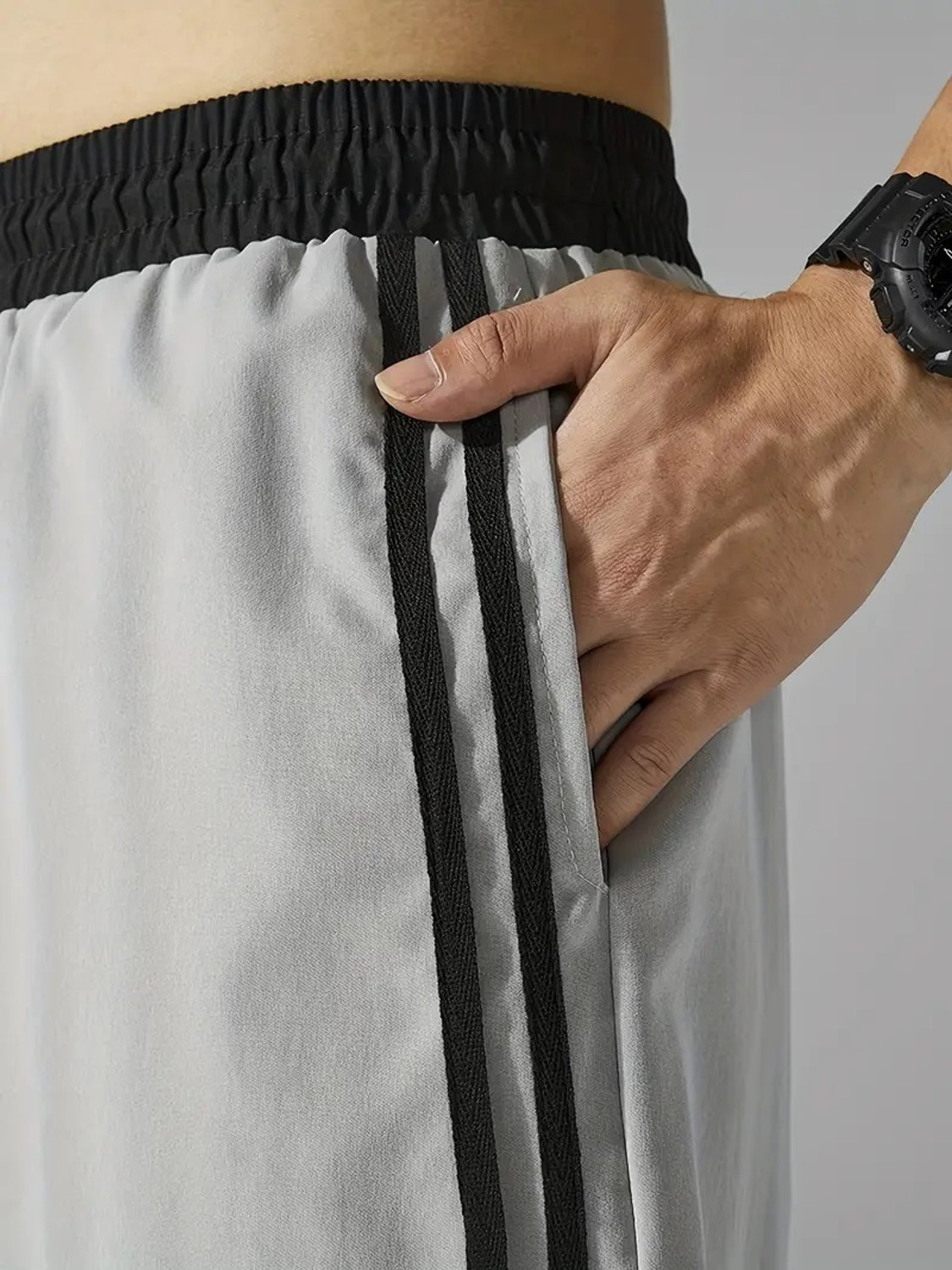 Image of POSHAX Men Solid Grey Track Pants
