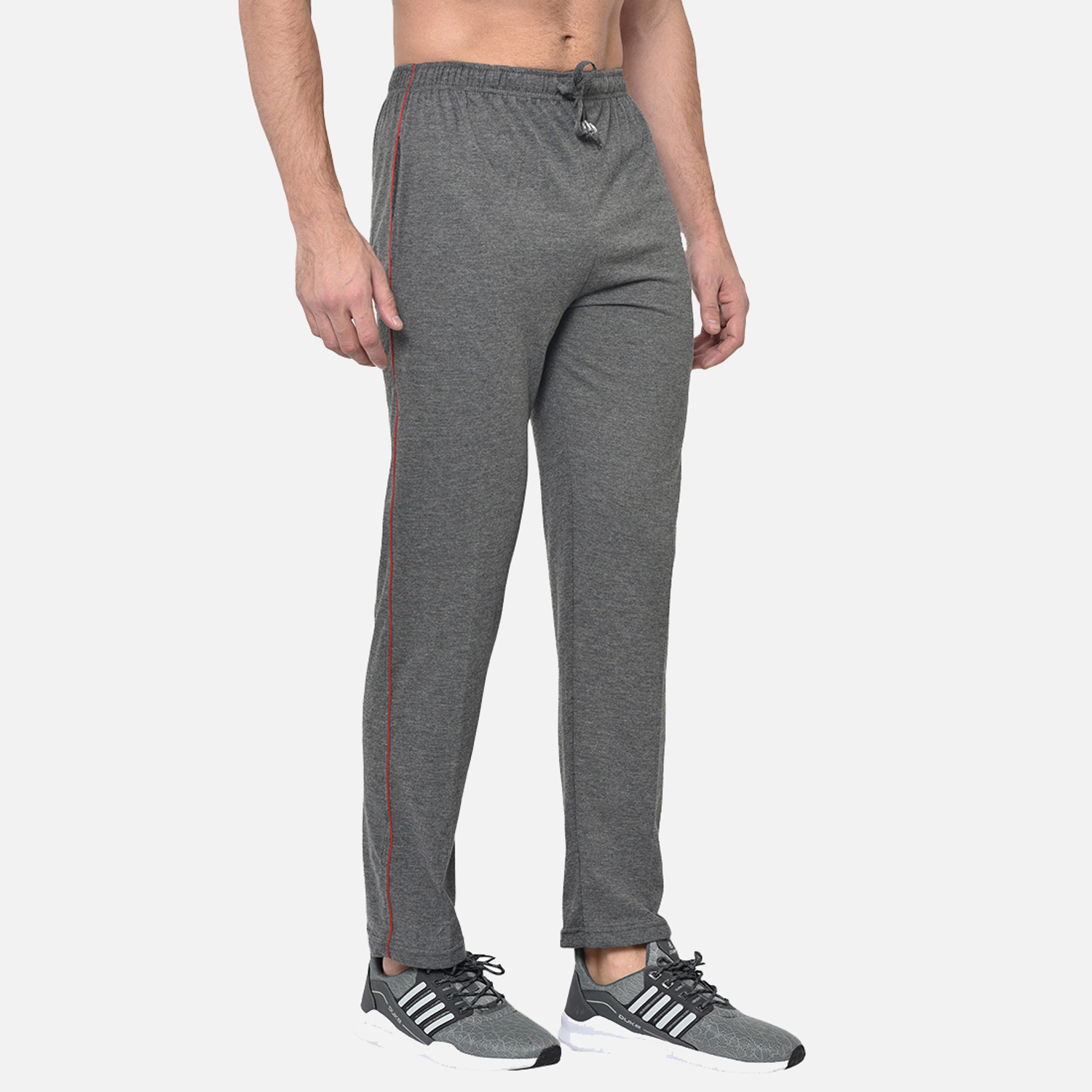 Image of VIMAL JONNEY Solid Men Grey Track Pants
