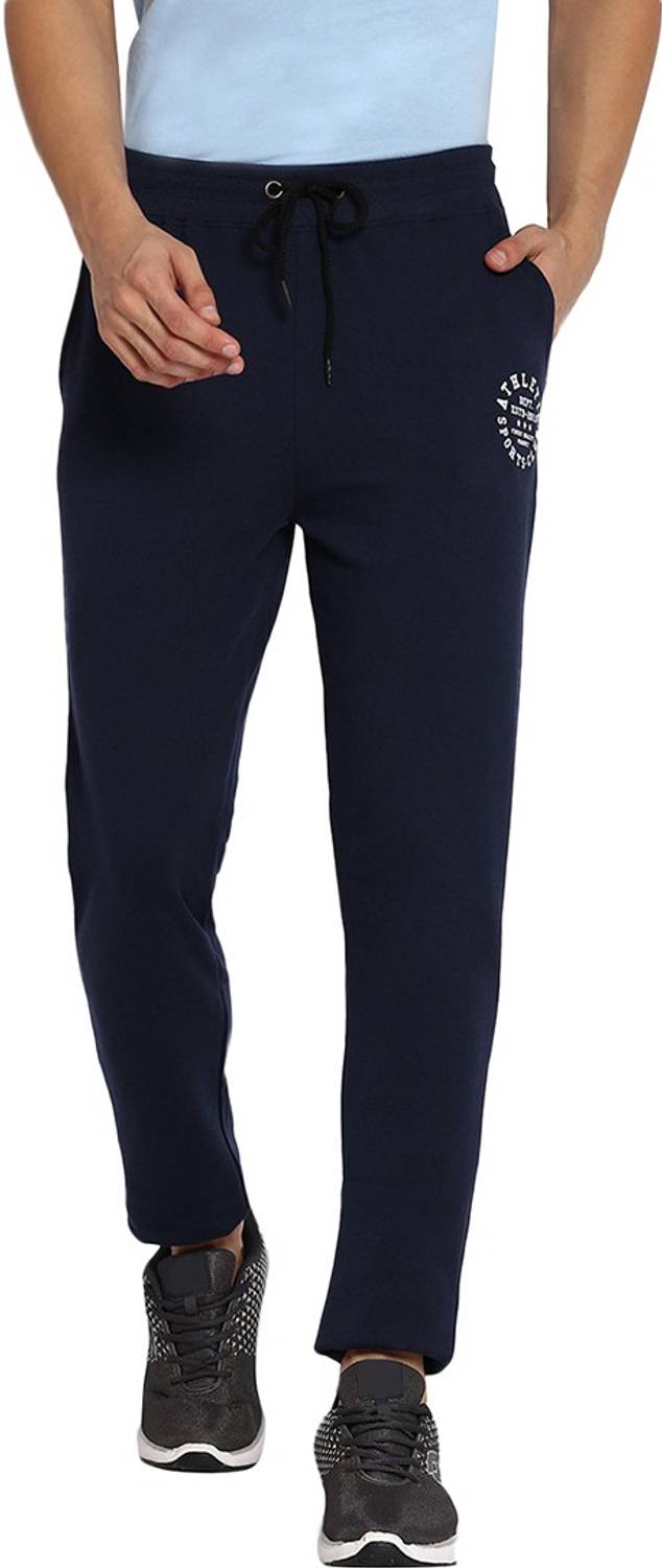 abof by Aditya Birla Solid Men Dark Blue Track Pants