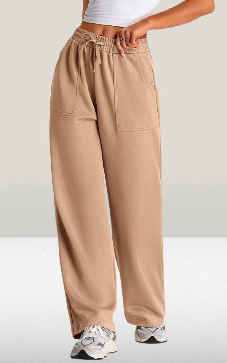 AD FASHION Solid Women Beige Track Pants