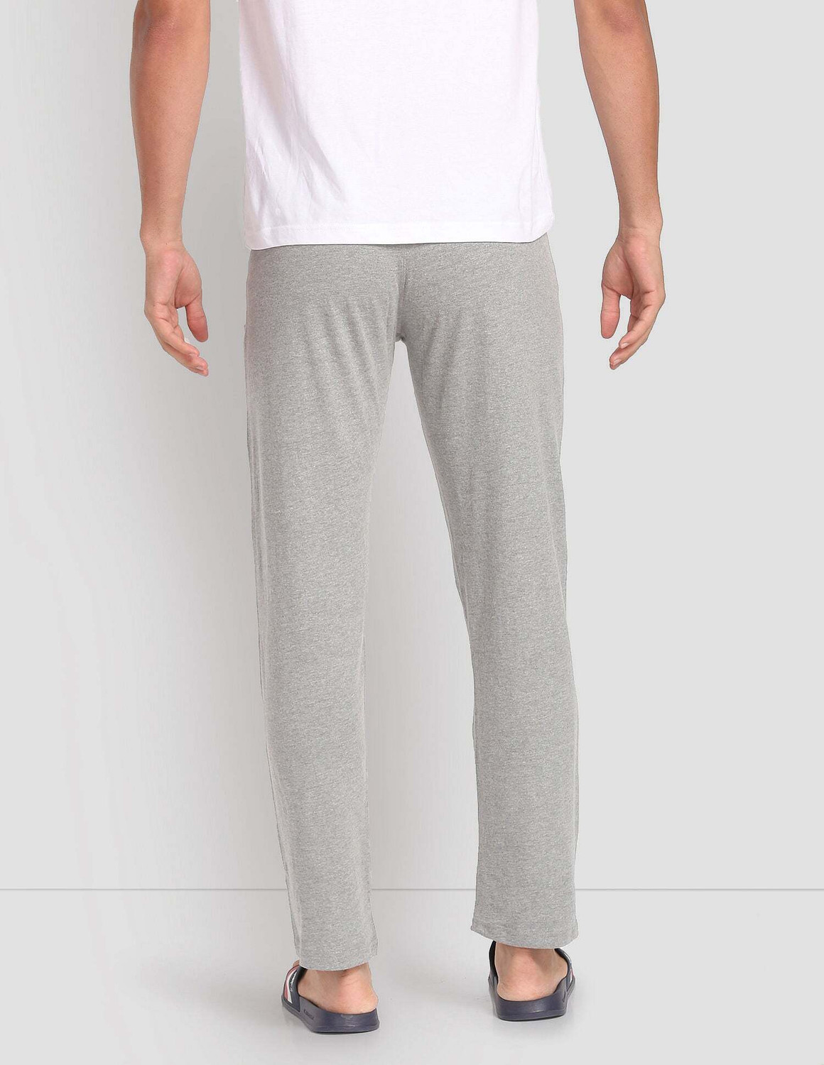 Image of U.S. POLO ASSN. Solid Men Grey Track Pants