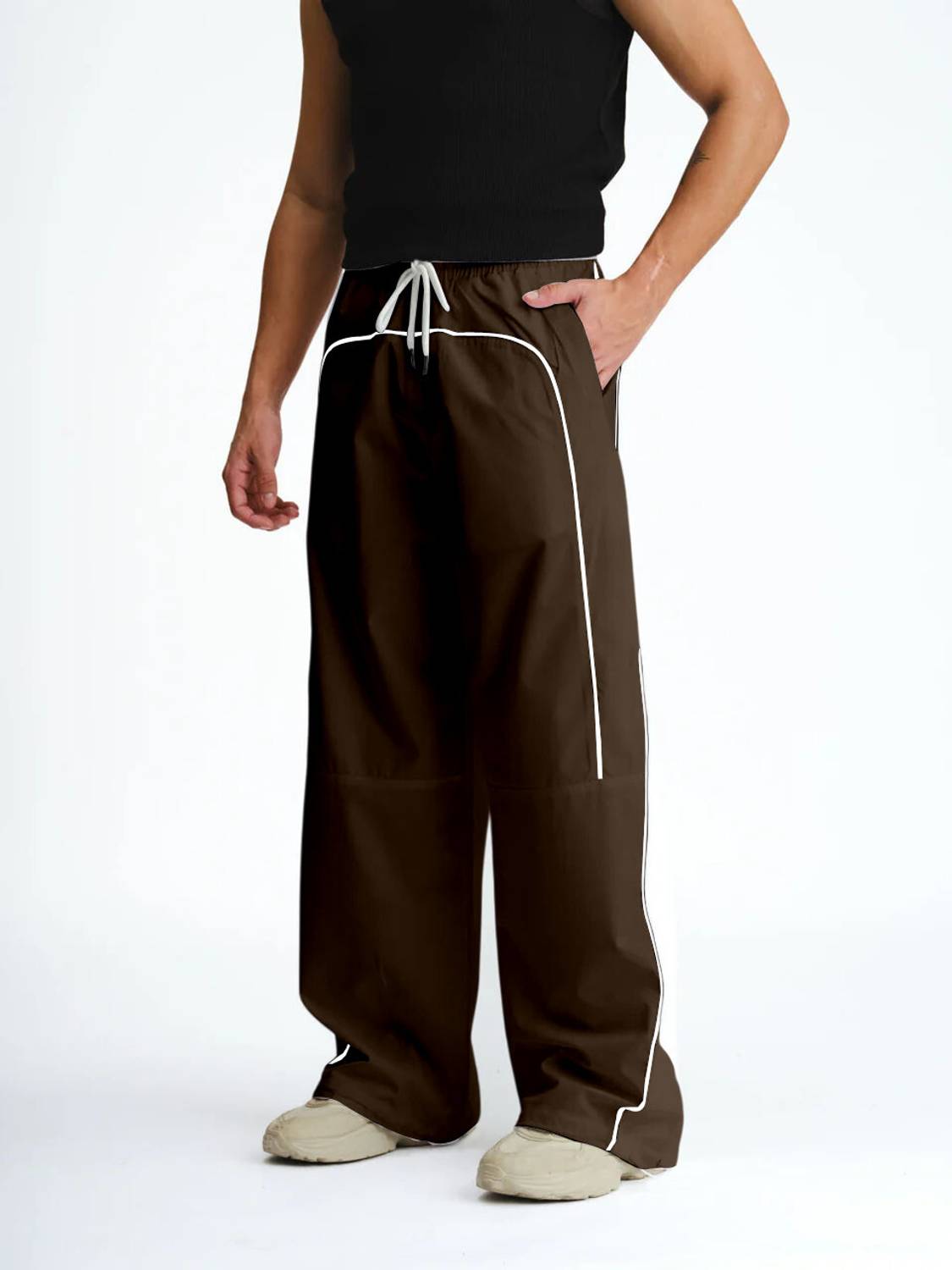 Rajovati Striped Brown Track Pants - Image 5