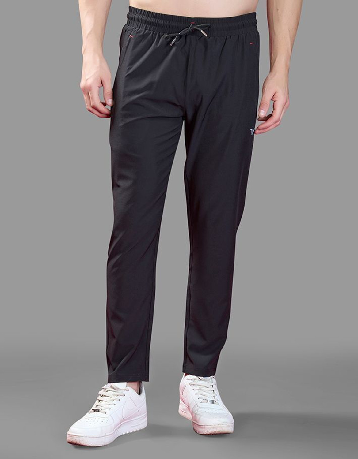 Image of wewok Solid Men Black Track Pants