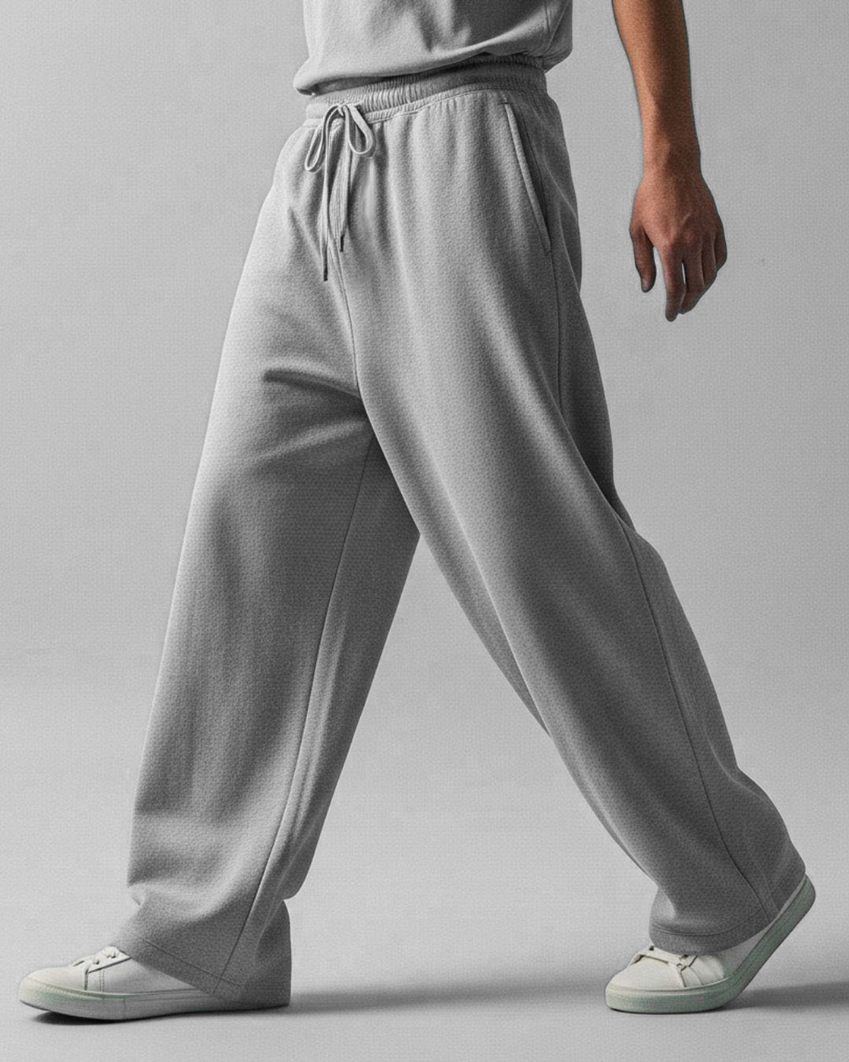 Image of Cloth N Code Solid Men Grey Track Pants