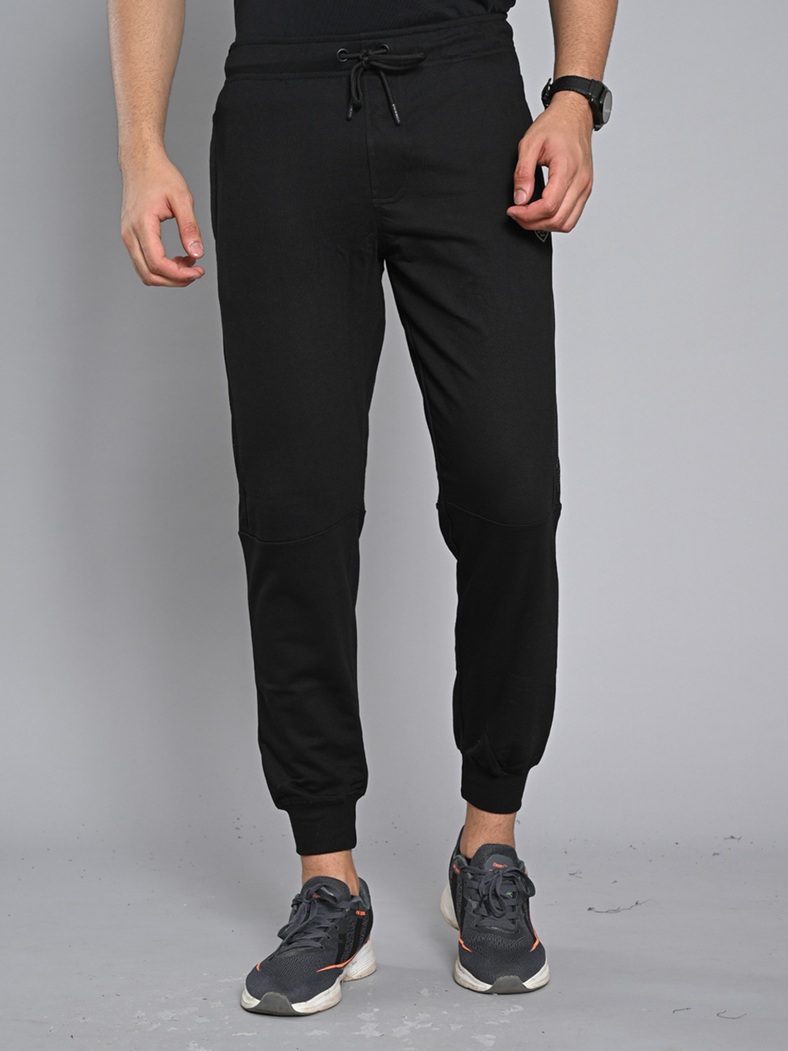 Image of KILLER Self Design Men Black Track Pants