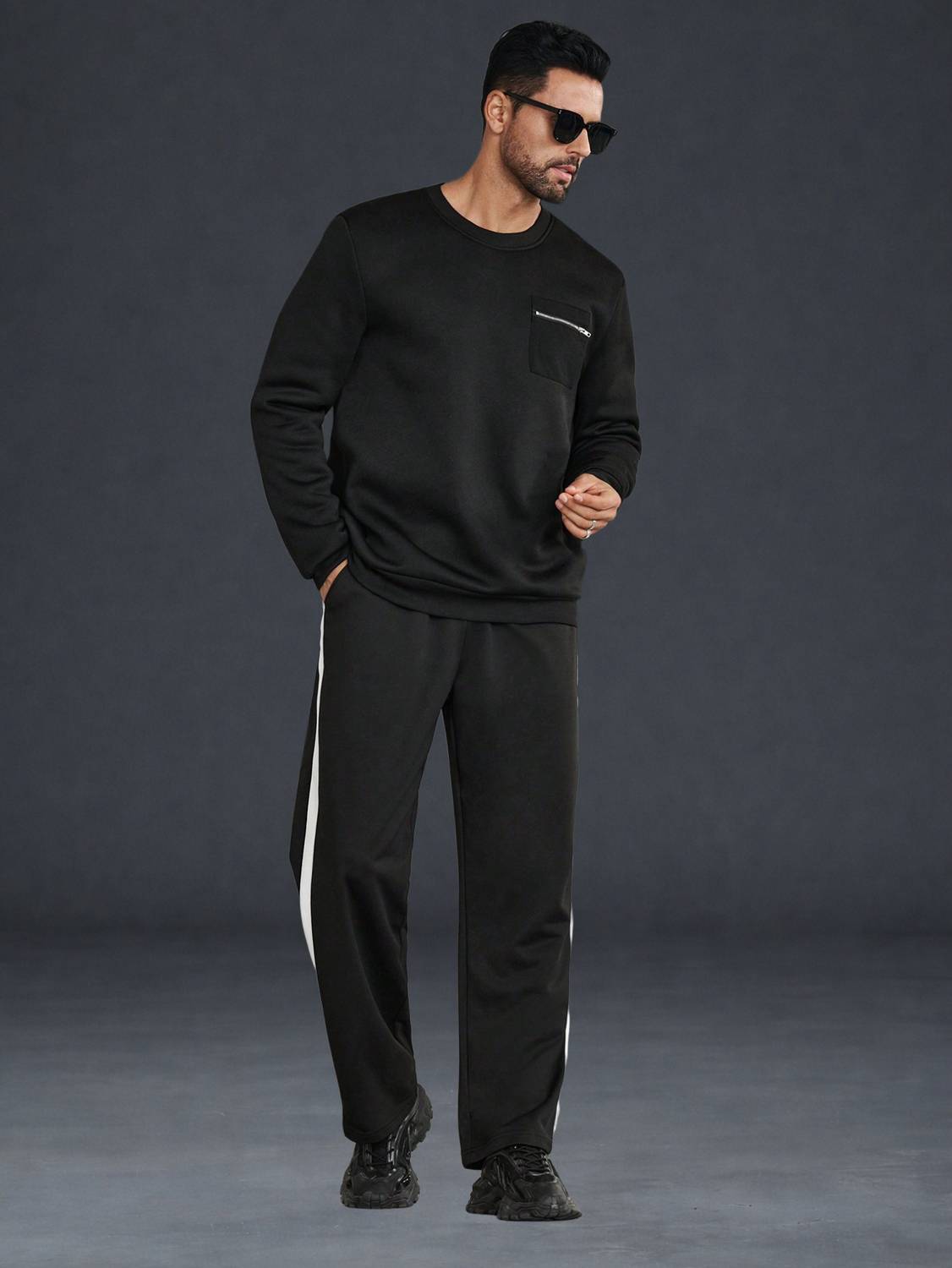 Paralians Colorblock Men Black Track Pants - Image 3