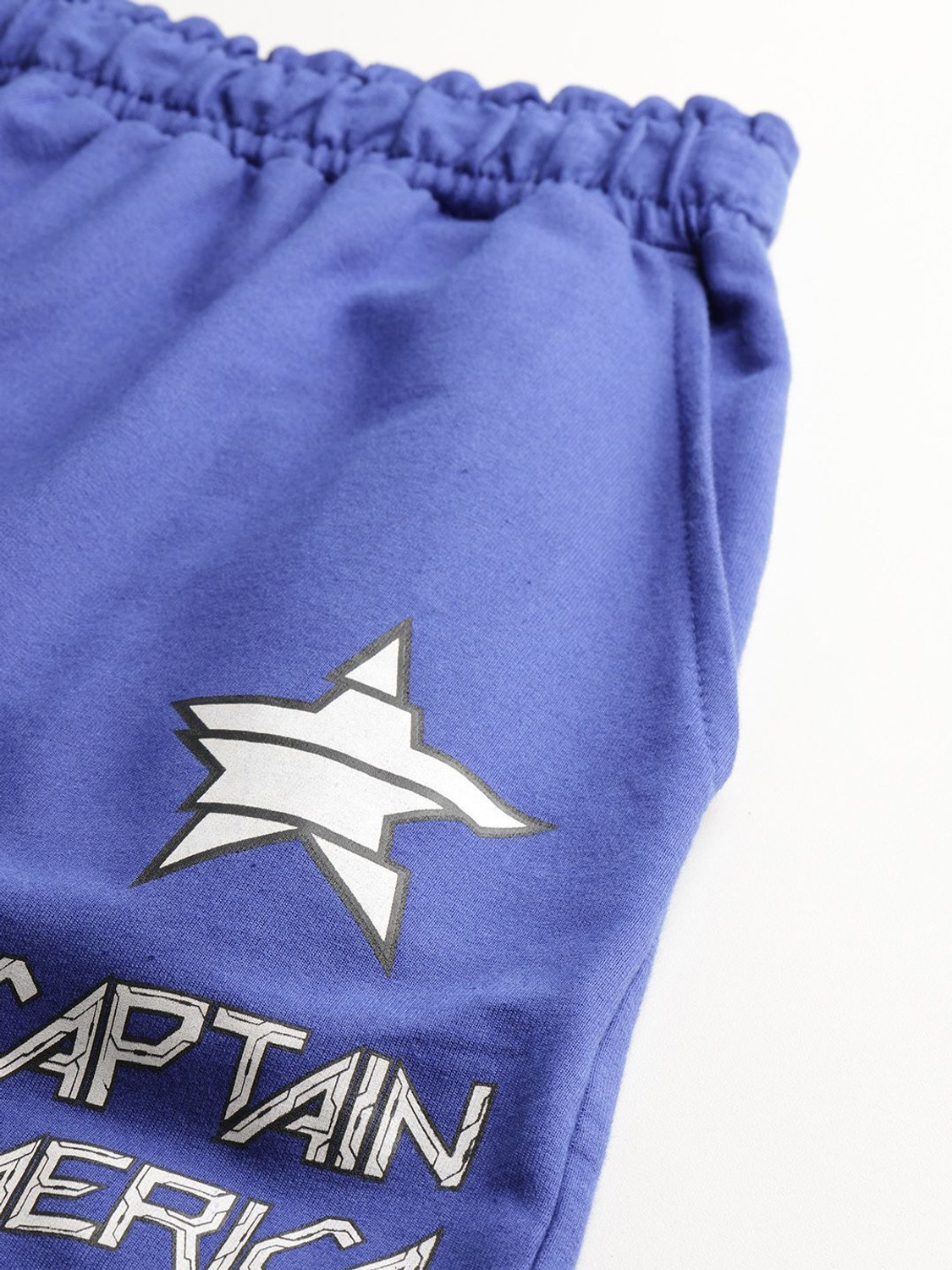 Image of Marvel Street Printed Men Blue Track Pants
