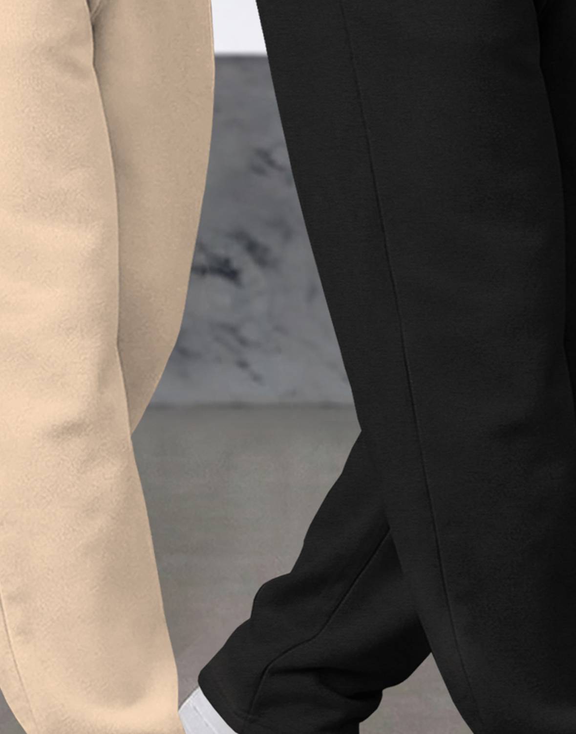 TRIPR Men Beige, Black Track Pants Pack of 2 - Image 5