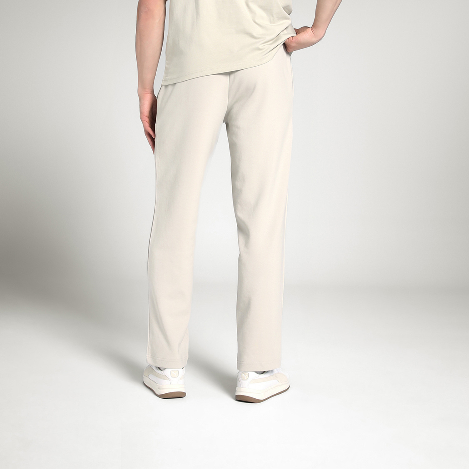 Image of PUMA Solid Men Beige Track Pants
