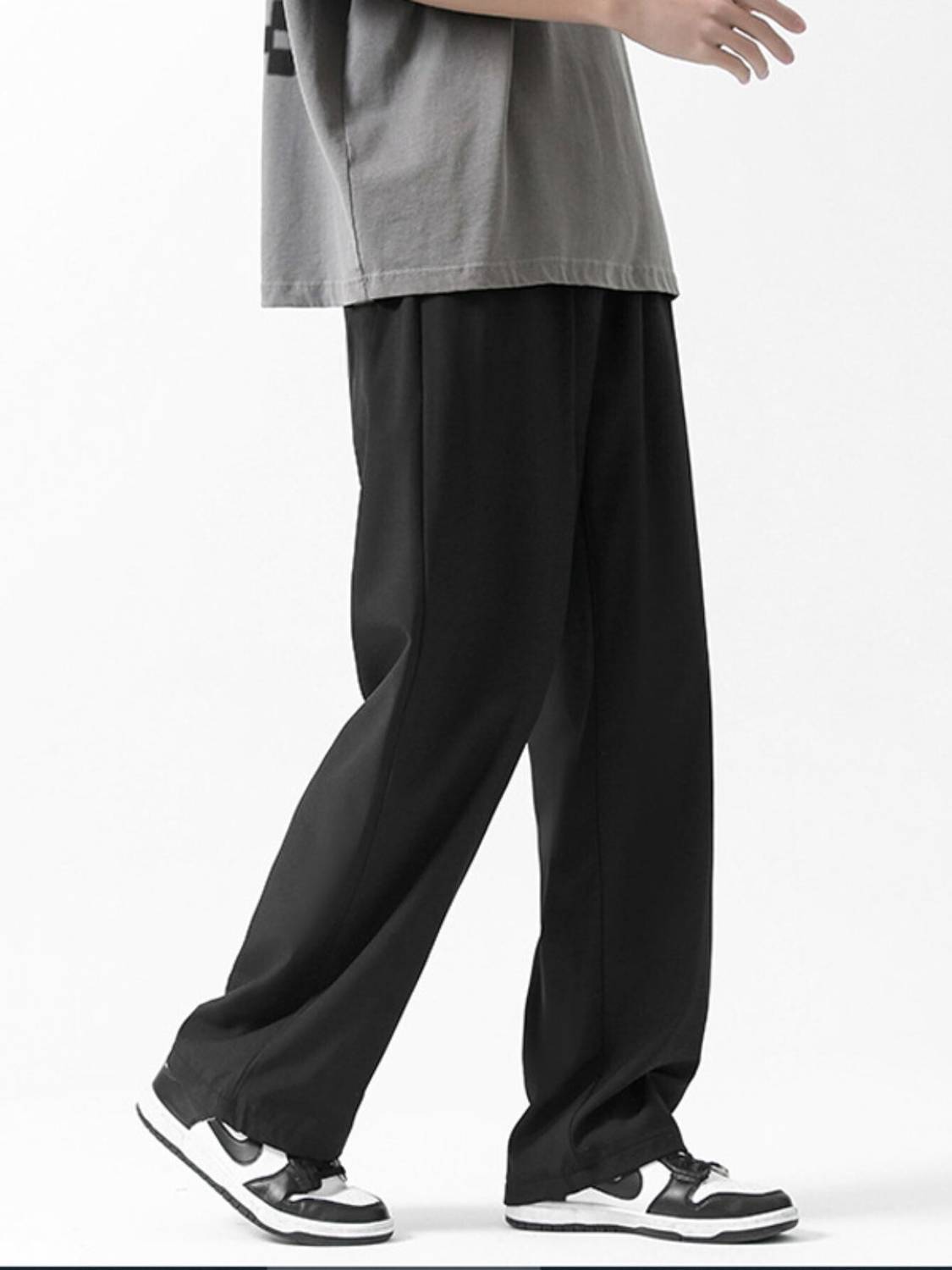 Dockstreet Loose Fit Black Trousers - Image 3